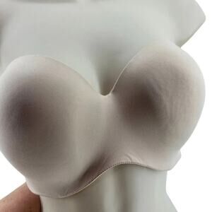 Victoria’s Secret Body By Victoria Lightly Lined Strapless Bra Beige 36DD